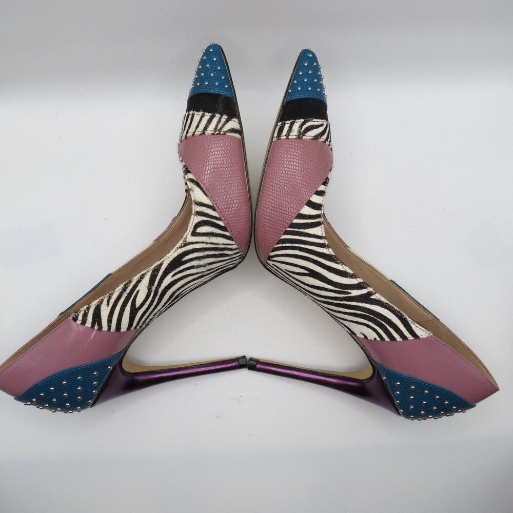 Aldo Wicilidia Studded Animal Print 4" Stiletto Heels Club 90s Size 7.5 READ - Picture 6 of 10